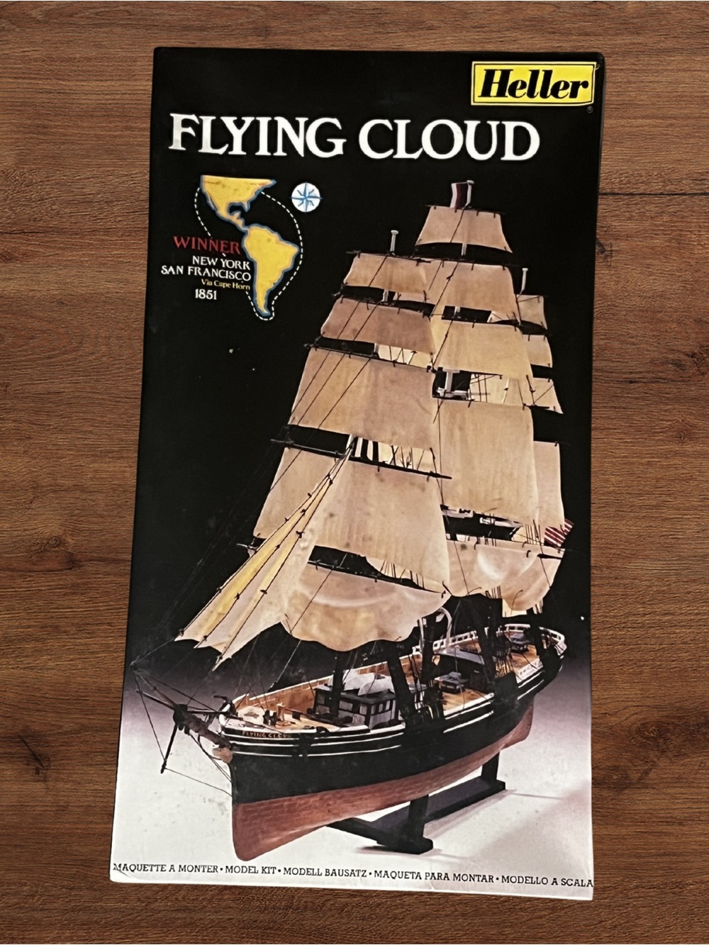 Heller Flying Cloud Model Ship Kit 1:200 New 1851 NY to SF